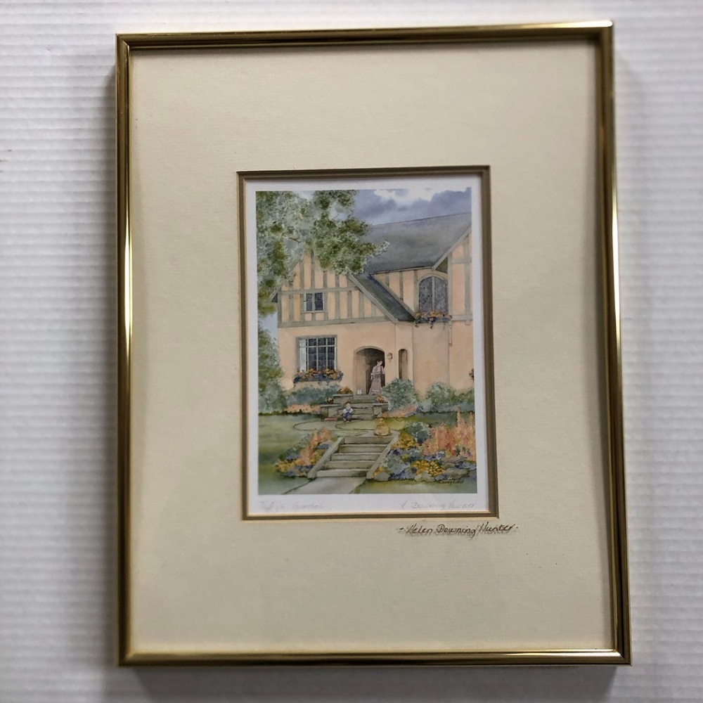 Canadian Artist Helen Downing Hunter Signed and Titled Framed Art